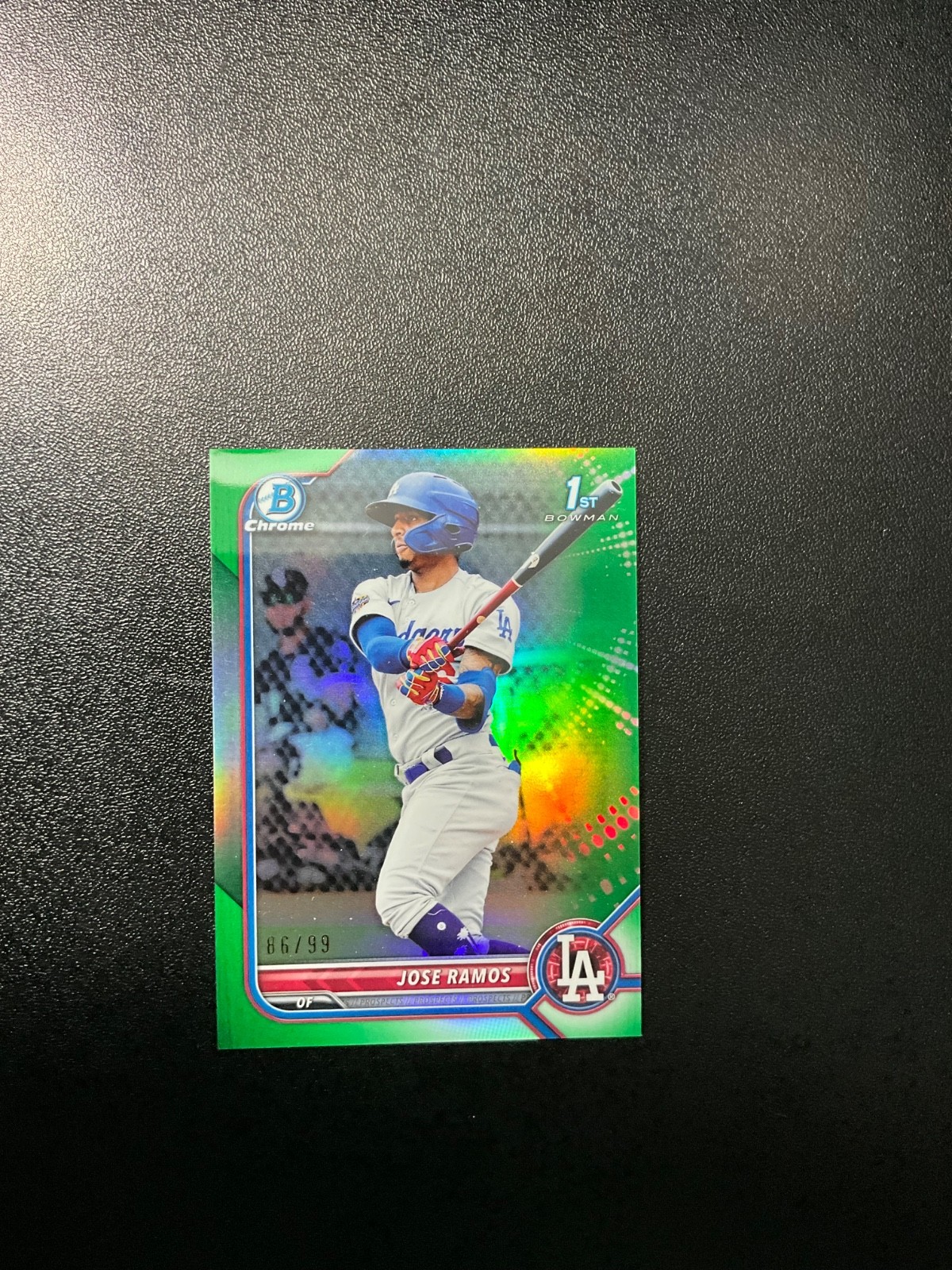 2022 Bowman Chrome Prospects Green Refractor 86/99 Jose Ramos #BCP-129