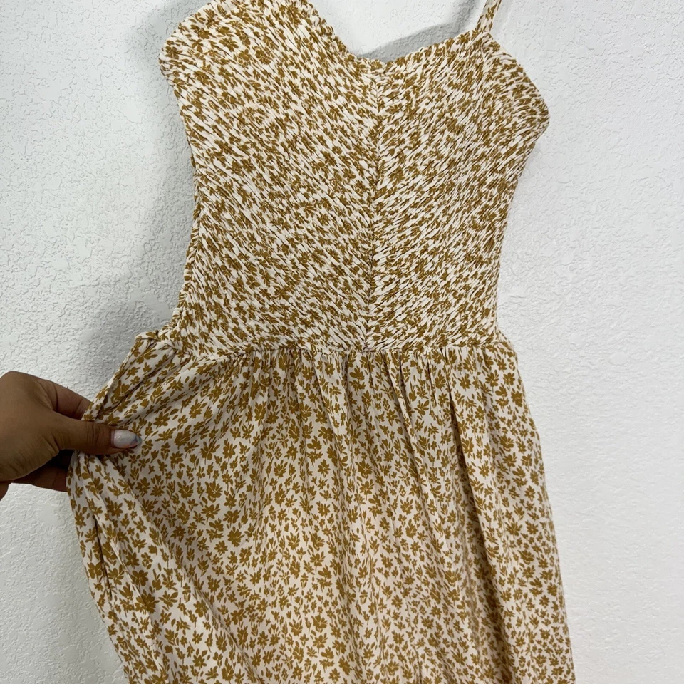 Mono Bishop & Young Amarillo Floral Mujer Talla XS Informal Acelerado Superior Pierna Ancha Foto 4 de 4