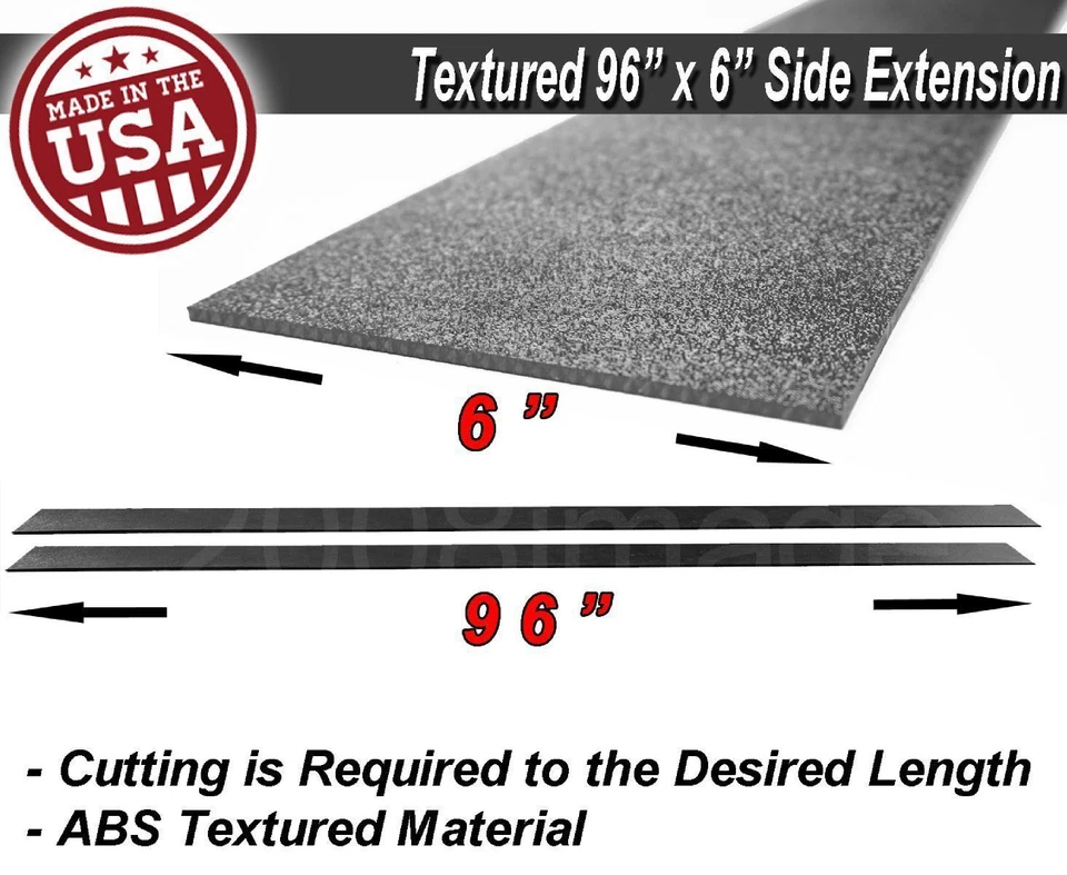 96"x6" Gen 1 Black Side Skirts Extension Flat Bottom Line Lip For Mazda Subaru - Image 2 of 4