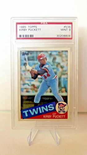 1985 TOPPS #536 KIRBY PUCKETT ROOKIE RC PSA 9