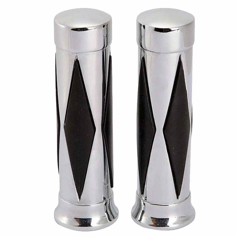 Empuñaduras cromadas de 1" 25 mm para Kawasaki Vulcan Honda Shadow VTX1800 VTX1300 Foto 2 de 4