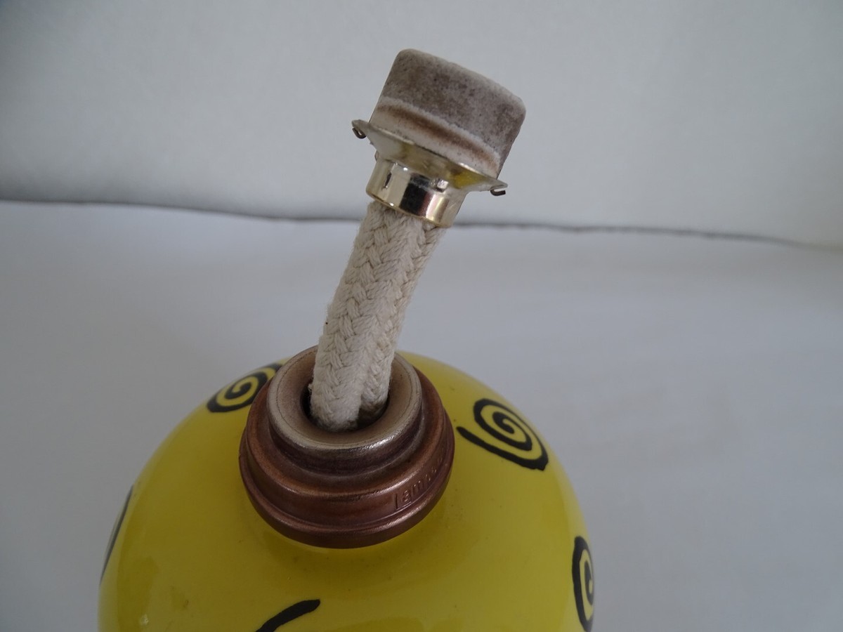Lampe Berger Complète, Jaune Et Noire – Fabrication Française – État Occasion