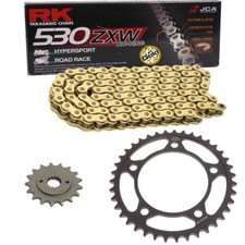 Chain Set Suzuki Gsx-R 1100 1988 Conversion Chain RK GB 530 Zxw 114 Gold Off
