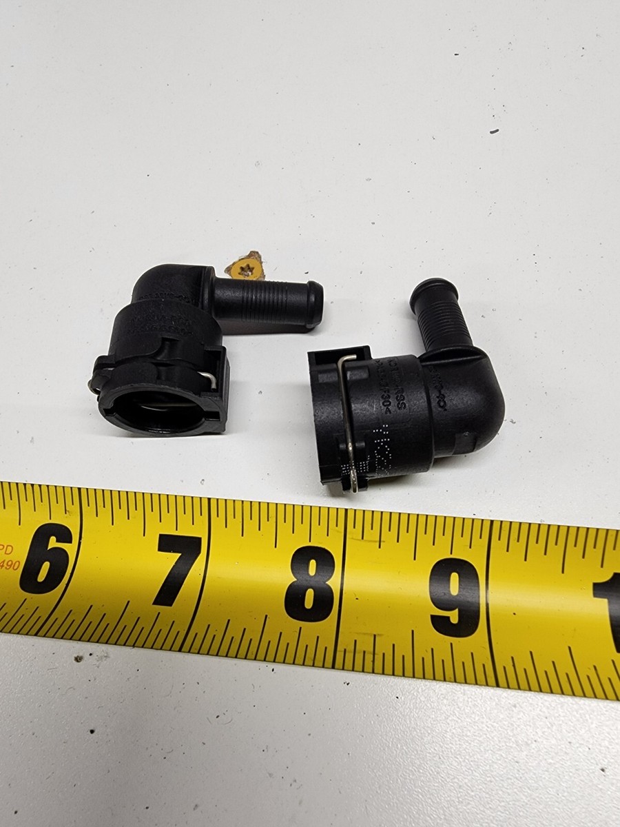 Lot of 2) NormaQuick PA66-GF30 PS3 NW08 8mm 90 Degree Leak Proof