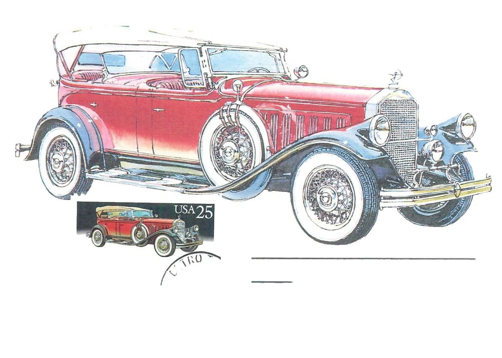 Cars United States Stamps