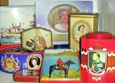 VINTAGE ROYAL TINS *  UK KINGS, QUEENS - CLICK on - SELECT - to BROWSE and ORDER