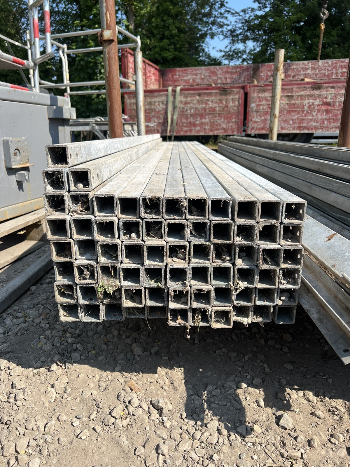 1no Plain Galvanised Steel Box Section 40 x 40 3mm £29.50 10ft long J