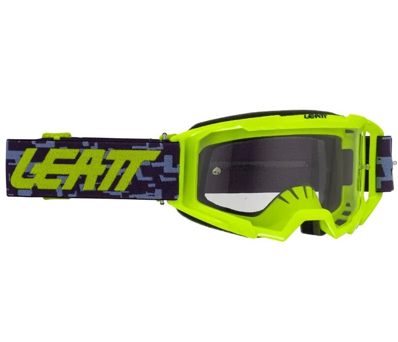 MASCHERA OCCHIALI MX CROSS LEATT GOGGLE VIZION 3.5 NEON ARGON NEON GREEN YELLOW