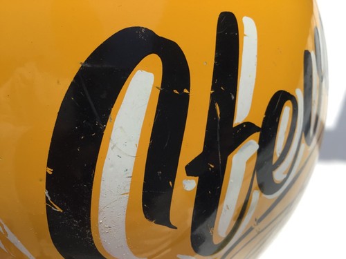 Vintage '81 BELL MOTO 3 Motorcycle Custom Racing HELMET Painted Pinstriped STEVE - Picture 11 of 24