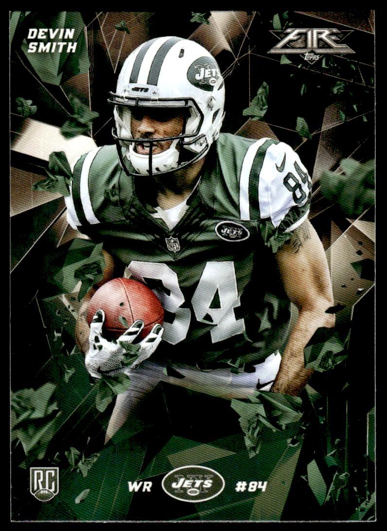 2015 Topps Fire 30 Devin Smith New York Jets Football Card RC