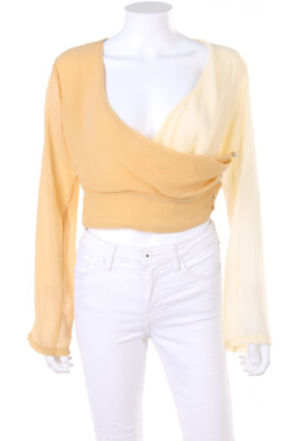 REVISE Bluse Two Tone Chiffon Wickel-Optik XS powder hellbeige NEU