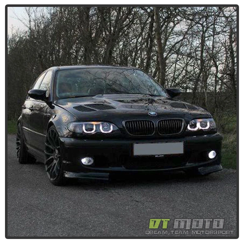 Faros proyectores halo LED [estilo 3D] serie 3 sedán negro BMW E46 2002-2005 Foto 3 de 4