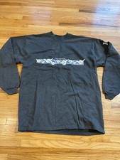Vtg Hang Loose Maui Hawaii Long Sleeve Gray Spell Out Hanes Shirt Adult Large