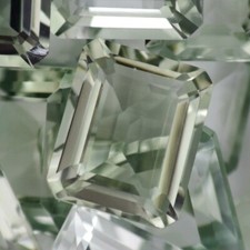 LIGHT GREEN AMETHYST 9 x 7 MM EMERALD CUT SOLD PER STONE F-1422