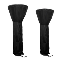 Black Patio Heater Cover 210D Oxford Cloth Waterproof Garden Outside Stand