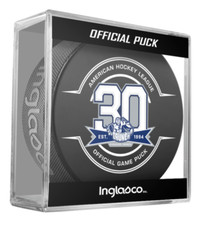 AHL Syracuse Crunch 30th Anniversary 2023-2024 Official Game Hockey Puck w/Cube