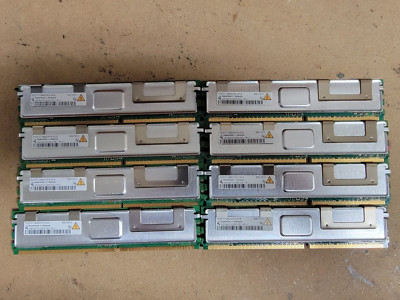 SERVER RAM LOT of 8 - QIMONDA 1GB 2RX8 PC2-5300 ECC MEMORY HYS72T128420HFN-3S-B