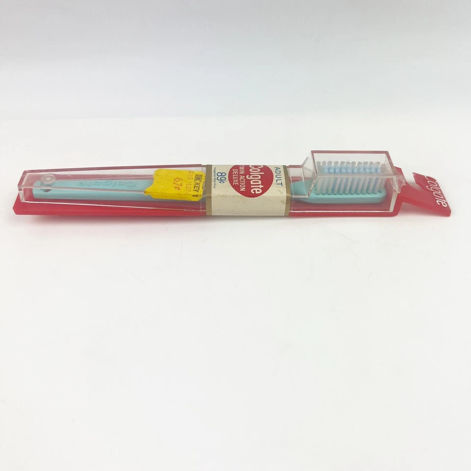 NUEVO Cepillo de Dientes Colgate Adulto Doble Acción Deluxe Azul Estuche Original EE. UU. Foto 4 de 4