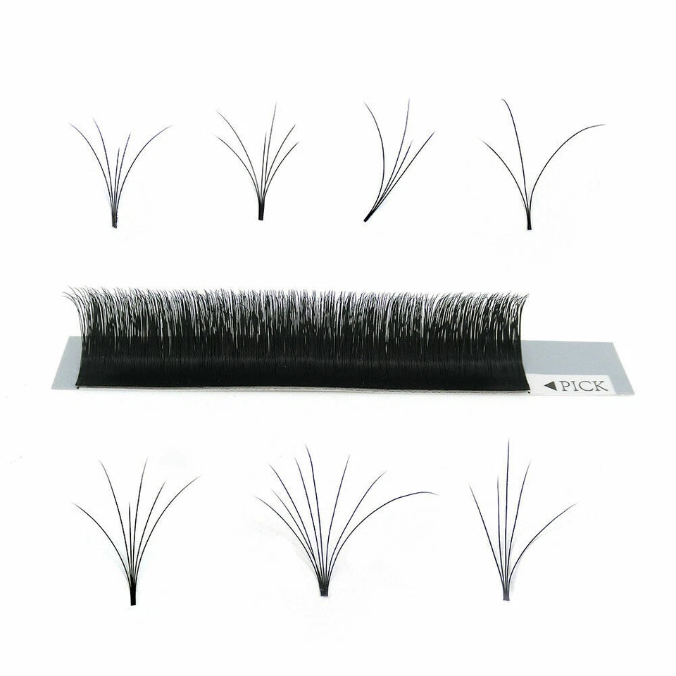 Extensiones de pestañas mezcla fácil ventilador volumen floración rápida 0.07C 0.10C 0.10D Foto 3 de 4