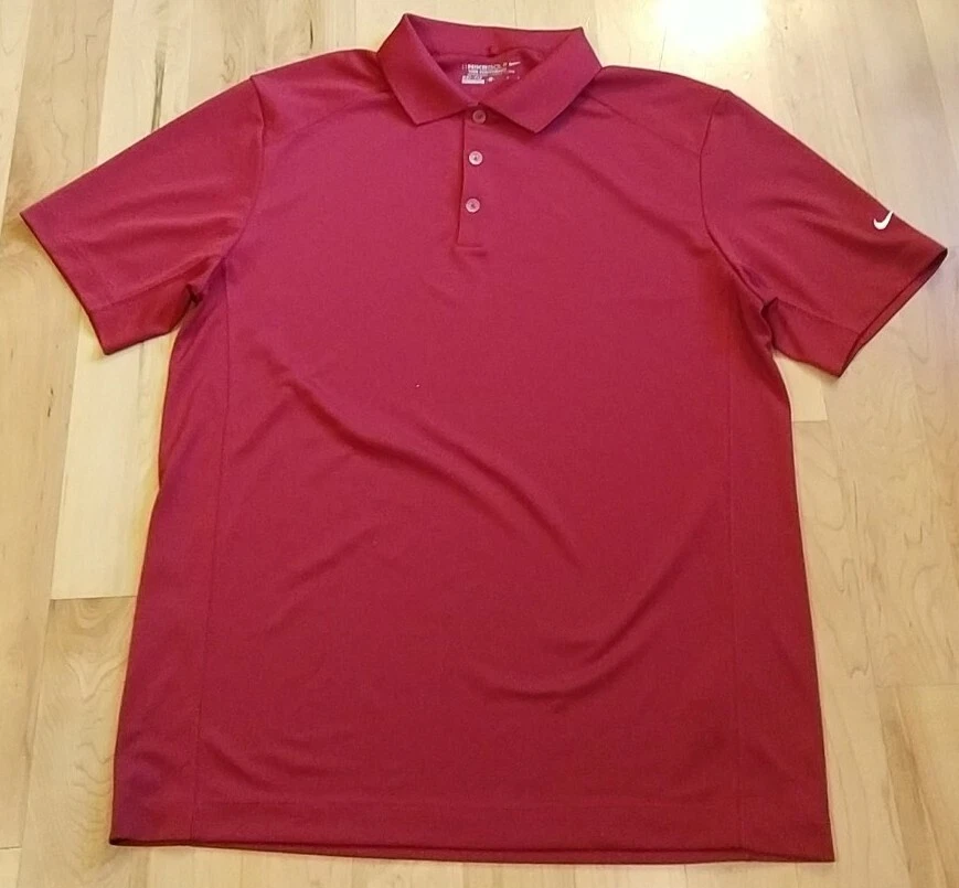 Maroon nike golf clearance shirt