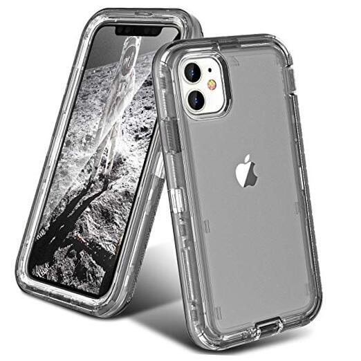 Case Compatible with iPhone 11 , Heavy Duty Shockproof Anti-Fall Crystal Gray