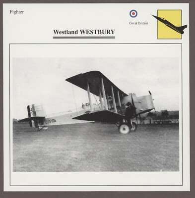 Westland Westbury  Edito Service Warplane Air Military Card Great Britain