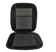 New Wood Beaded Seat Cool Comfortable Cushion Black Set Of 2