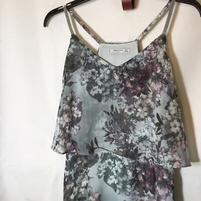 Mango Women's Prom Wedding Dress X-Small Floral Grayish Mint Green Draped Bodice | eBay Mango Women's Prom Wedding Dress X-Small Floral Grayish Mint Green Draped Bodice | eBay