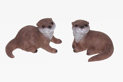 Poly Otter 2fach L 4,5 bis 5,5 cm Polyresin Tier Miniatur Figur