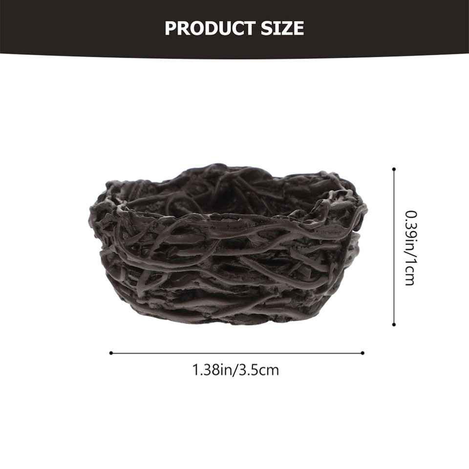 12 Pcs Home Bird Nest Decors Easter Birds Dollhouse Furniture