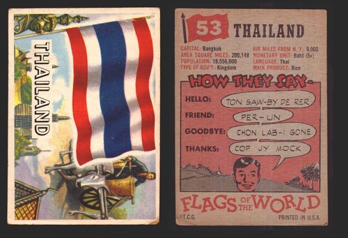 1956 Flaggen der Welt Vintage Sammelkarten Sie wählen Singles #1-#80 Topps - Bild 54 von 75