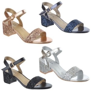 glitzer sandalen blockabsatz