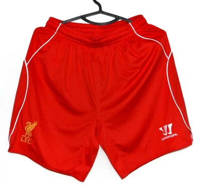 LIVERPOOL ENGLAND 2014/2015 HOME FOOTBALL SHORTS WARRIOR SIZE S ADULT - Image 1 of 4