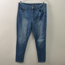 Seven7 Jeans Womens 12 High Rise Skinny Tummyless Stretch Blue Denim 30" Inseam