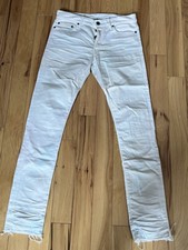 John Elliot The Cast 2 Distressed Dirty White Designer Denim Jeans 29”