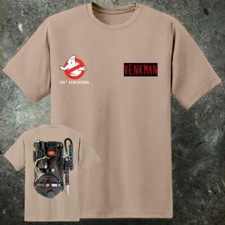 Ghostbusters Uniform - Custom Name Patch T Shirt Proton Pack Venkman Stantz Mens