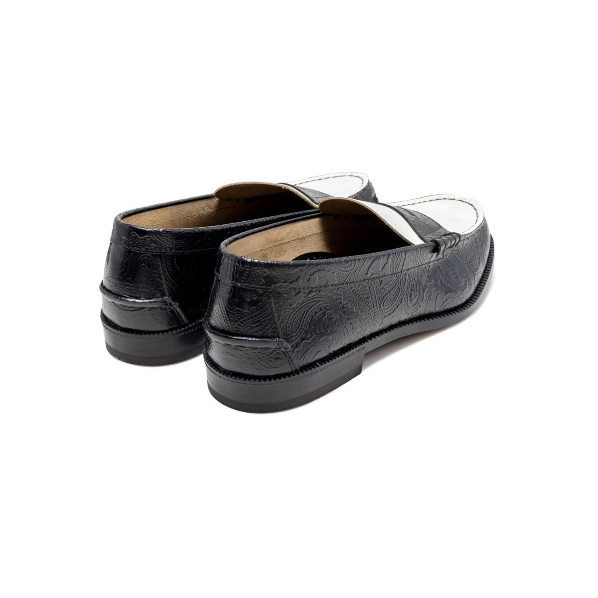 Kenford MENS EMBOSSED LOAFERS / BLACK WHITE PAISLEY loafers Kenford MENS EMBOSSED LOAFERS / BLACK WHITE PAISLEY loafers