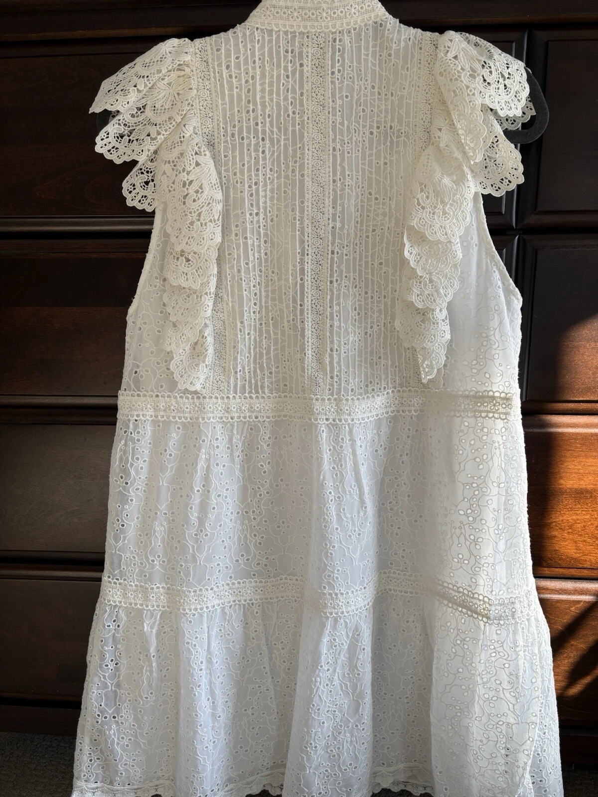 OFF WHITE Abito Alice & Olivia Off White taglia 10 mai indossato con etichette originale $495