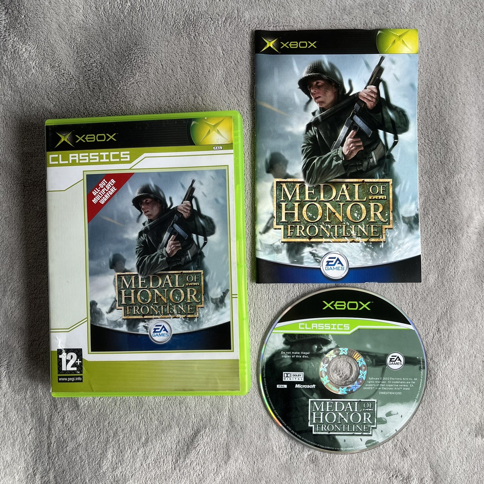 Medal of Honor Frontline - Microsoft Xbox Original - PAL - Tested - With Manual