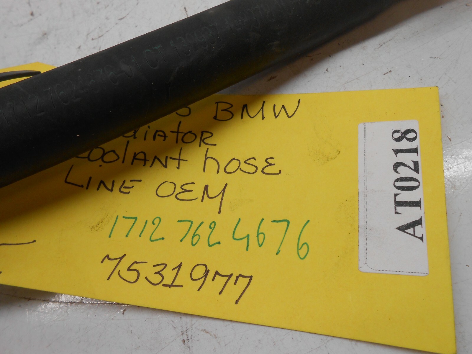 2006-13 BMW Radiator Coolant Hose Line 17127624676 / 7531977 