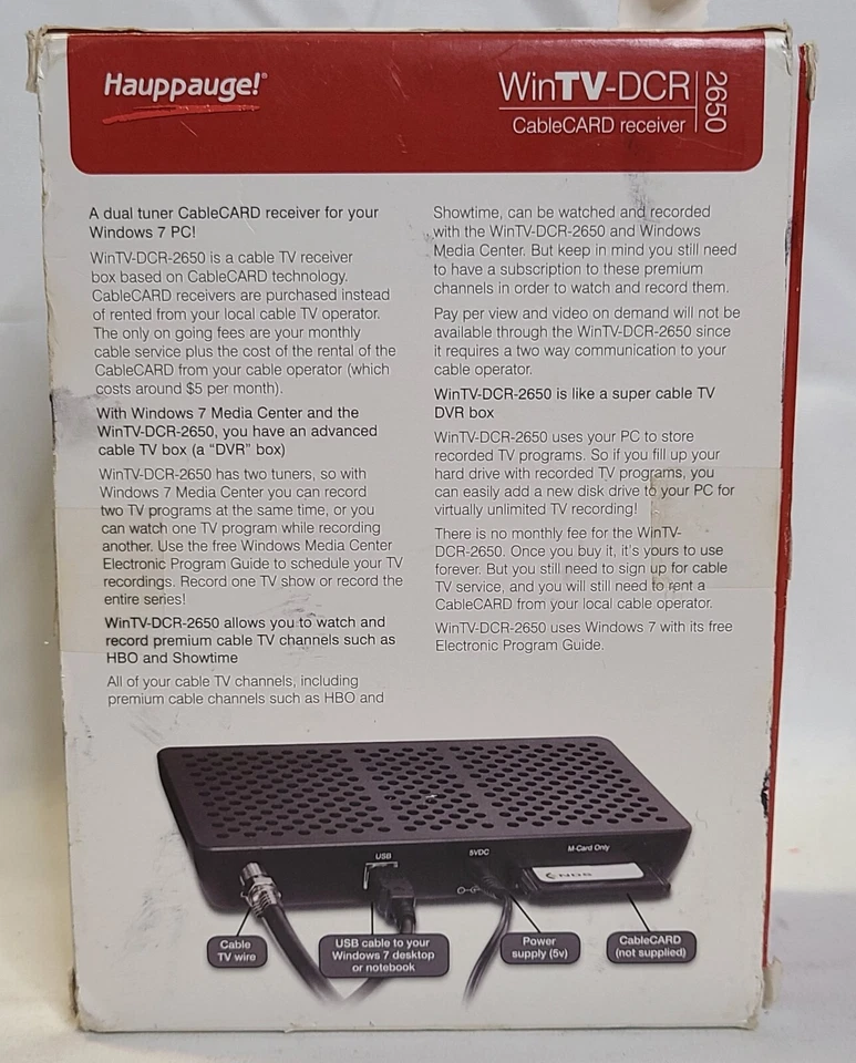 Hauppauge | WinTV-DCR-2650 | Dual Tuner CableCARD Receiver - Image 3 of 4
