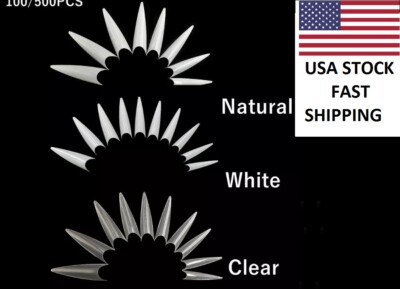 Extra Long Point Stiletto False Nail Tips/Easy coffin nail tips