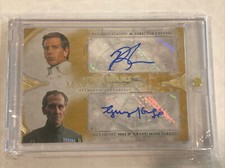Star Wars Masterwork ROGUE ONE GOLD 1/1 DUAL AUTO Card Dir. Krennic Moff Tarkin