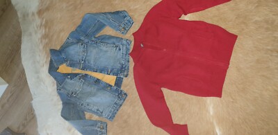 Jeansjacke von MEXX Größe 110/116 und Strickjacke Gr. 118 Set 2 Stck.