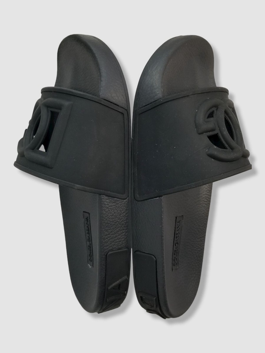 サンダル・ミュール DOLCE  GABBANA Women Sandals CR1766 A763080999 Black Satin sandals in Black for Women | Dolce&Gabbana® US