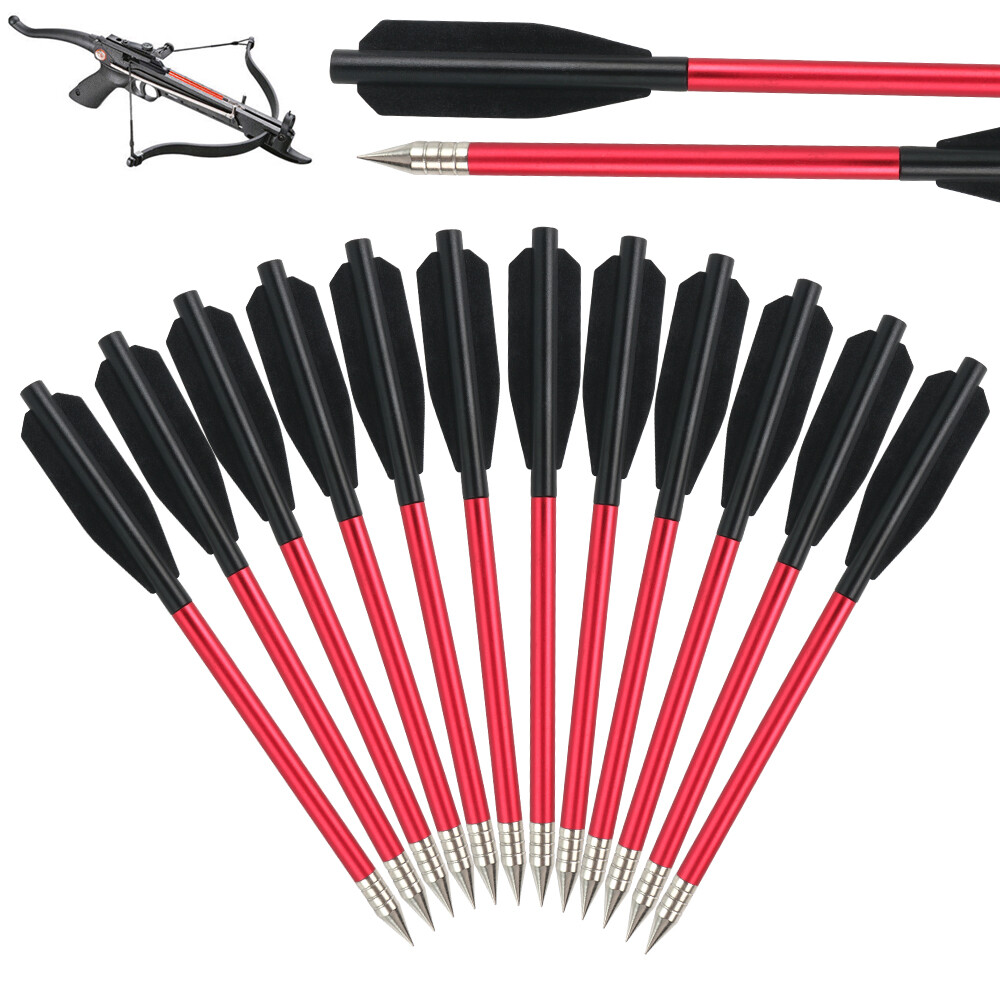 24Pcs Aluminum Crossbow Bolts Arrow For 50 &80 lb Pistol Crossbow Target Archery eBay