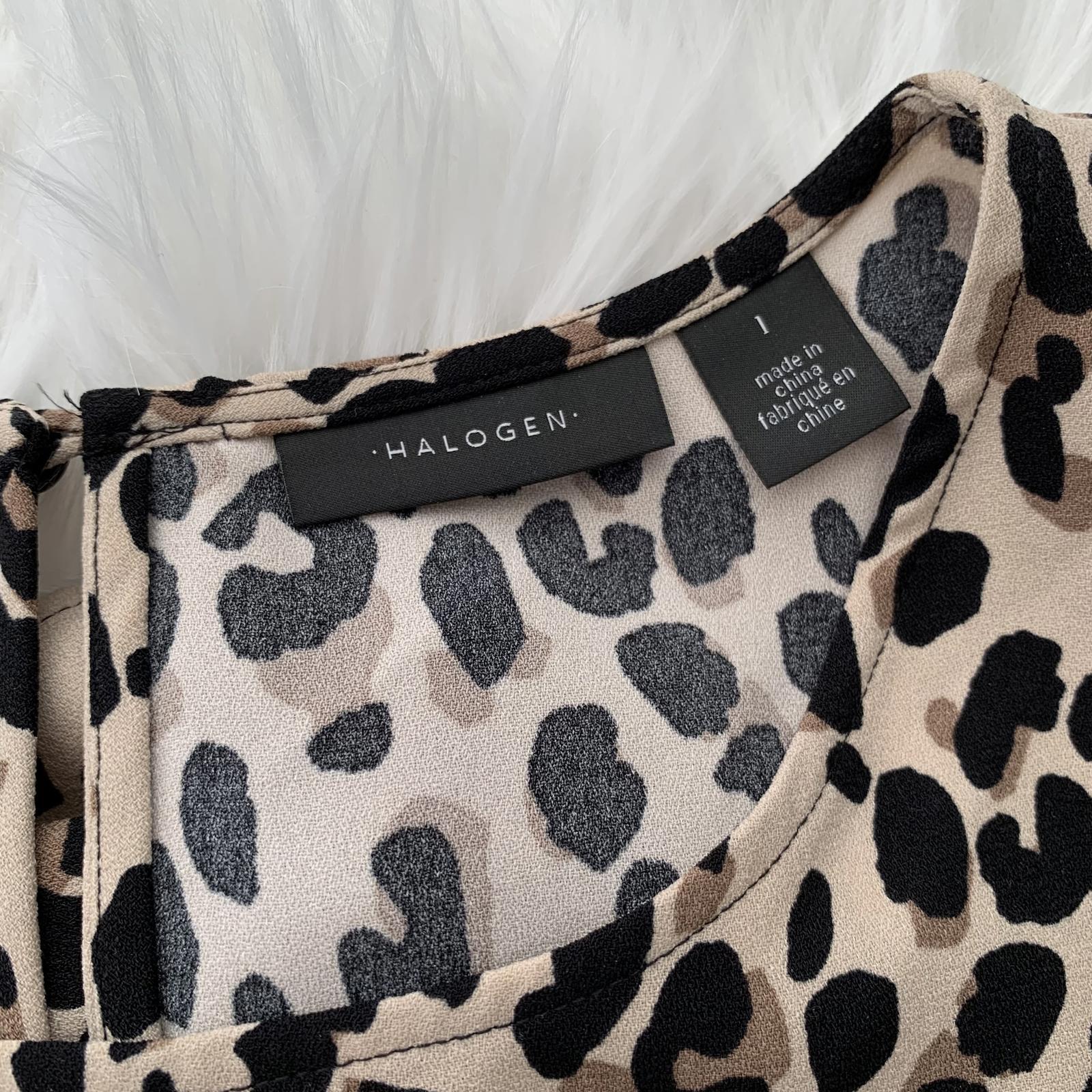 Halogen - Brown black abstract leopard print slee… - image 4