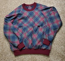 Vintage Sunderland Of Scotland Windbreaker Medium Womens Plaid Long Sleeve