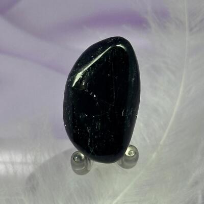 Sehr seltener Black Star Diopsid Kristall Trommelstein 14,6g SN20294
