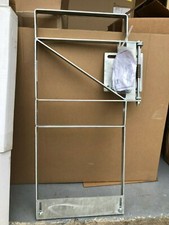 Full Coverage Fabenco Construction Self Closing Saftey Gate Industrial Galv Gray